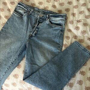 H&M &Denim Mom Jeans High Waist - 8
